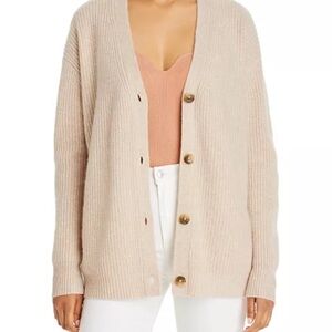 Bloomingdale’s Ribbed Oversized Cashmere Cardigan XS